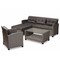 Baxton Studio Darian ModernGrey Fabric Upholstered and Grey Synthetic Rattan 4-Piece Patio Set 194-11755-ZORO - alternate 10